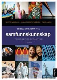 Bokomslag for "Introduksjon til samfunnskunnskap" av Samlaget, med tittelen og illustrasjon på forsiden.