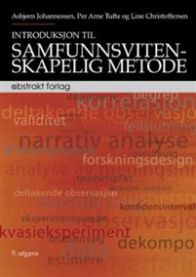 Bokomslag for "Introduksjon til samfunnsvitenskapelig metode" av Abstrakt, viser en bok med tittel og abstrakt design.