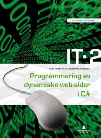 Illustrasjon av en dataskjerm med kode for programmering av dynamiske web-sider i C# på en VGS-lærer.