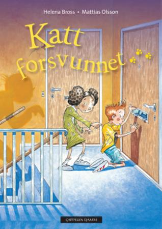 Bilde av barneromanen "Katt forsvunnet" innbundet av Cappelen Damm AS, med omslagsillustrasjon av en katt.