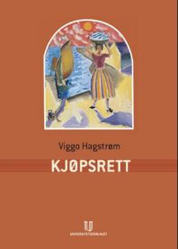 Norsk jusbok om kjøpsrett fra Universitetsforlaget, med åpen bok og juridisk tekst på sidene.
