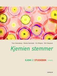 Kjemien Stemmer 2 VGS studiehefte fra Cappelen med kjemioppgaver og forklaringer for videregående skole.