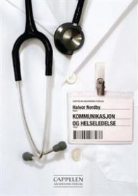 Bilde av sykepleiebok om kommunikasjon og helseledelse av Cappelen, viser bokomslaget med tittel og design