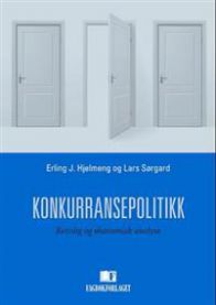 Bokomslag for "Konkurransepolitikk" innen jus, med rettslig og økonomisk analyse, utgitt av Fagbokforlaget.