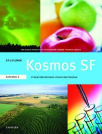 Bokcover av Kosmos SF studiebok, VGS med Cappelen-merke, med illustrasjon og tittel på forsiden