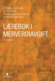 Lærebok i merverdiavgift for jusstudenter, utgitt av Gyldendal, viser bokomslag med tittelen tydelig.