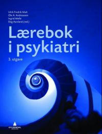 Lærebok i psykiatri fra Gyldendal, 3. utgave, for medisin og sykepleie, vist på bokomslag.