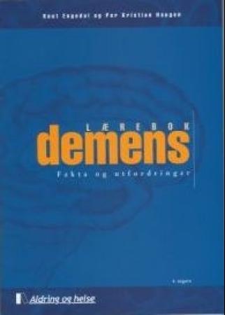 Bokomslag for "Demens: fakta og utfordringer" fra Aldring og Helse, med informasjon om demens og utfordringer for eldre.