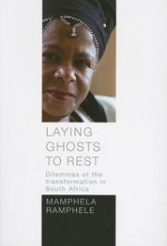 Politikk-bok "Laying Ghosts to Rest" av Bokia.no, illustrasjon av ghost-figurer som symboliserer forandringer i Sør-Afrika.