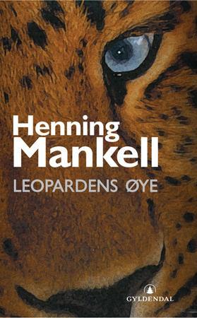 Et bilde av en bok med tittelen "Leopardens øye" fra Gyldendal Norsk Forlag, med omslagsdesign synlig.