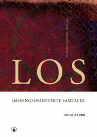Bilde av boken "LOS: løsningsorienterte samtaler" om psykologi fra Gyldendal, med åpen bok og innsideillustrasjon