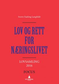 Bokomslag for "Lov og rett for næringslivet" av Gyldendal, innbundet, innen økonomi, finans og næringsliv.