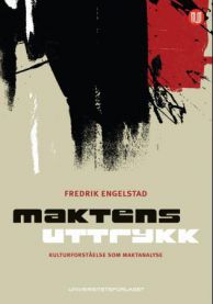 Bilde av boken Maktens uttrykk innen sosiologi, utgitt av Universitetsforlaget, med tittel og forfatter i en bokhylle.