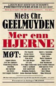 Bokomslag for "Mer enn hjerne" av Transit, humoristisk innbundet bok med illustrasjoner og tittel på forsiden