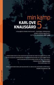 Bokomslag for Min kamp: femte bok, en roman utgitt av Desember, med tittel på forsiden og bokrygg synlig.