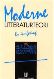 Moderne litteraturteori bok fra Universitetsforlaget, innføring i moderne litteraturteori med oversiktlig omslag.