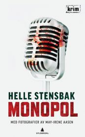 Romanen "Monopol" av Gyldendal, innbundet utgave, vist med bokomslag og detaljbilde av forsiden.