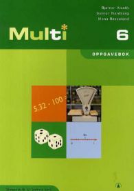 Fargerik bilde av Multi 6 matematikk for barnetrinnet, en skolebok fra Gyldendal for barneskoleelever i matematikk.
