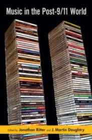 Pocket-musikkbok om musikk i post-9/11-verdenen, utgitt av Taylor & Francis, med omslag og innholdsbilder.