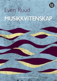 Bilde av bok i musikkvitenskap fra Universitetsforlaget, med bilder av noter og musikknotasjon på forsiden.