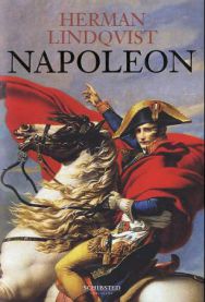 Bokomslag for Napoleon-biografi utgitt av Schibsted, innbundet utgave med bilde av Napoleon på forsiden.