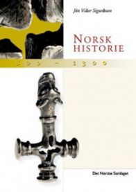 Bokomslag for Norsk historie 800-1300: frå høvdingmakt til konge- og kyrkjemakt, historiebok fra Samlaget