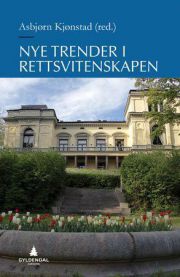 Bokomslag for Nye trender i rettsvitenskapen, en jusbok utgitt av Gyldendal, med tittel og moderne design på forsiden