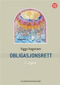 Bilde av jusboken Obligasjonsrett fra Universitetsforlaget, med åpen bok og juridiske dokumenter på skrivebordet.