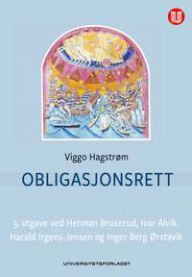Bilde av juridisk bok om obligasjonsrett fra Universitetsforlaget, viser åpen bok med juridiske tekster og notater.