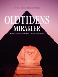 Bilde av gamle hellige steder med mennesker og guder, illustrasjon for boken Oldtidens mirakler om arkitektur fra Cappelen
