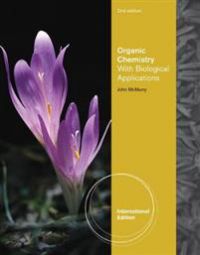 Bokomslag for "Organic Chemistry: With Biological Applications" av Cengage Learning, pocketutgave, med kjemi- og biologibilder.