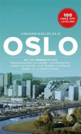 Bilde av boken "Oslo - Alt du trenger å vite" av Kagge, med en utsikt over Oslo by i bakgrunnen, i pocketutgave.