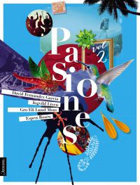 Bilde av "Pasiones 2 Spansk" VGS lærebok fra Aschehoug med åpen bok og notatpenn på siden
