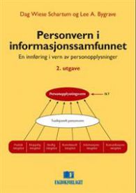 Bilde av bokomslag for "Personvern i informasjonssamfunnet" av Fagbokforlaget, juridisk bok om personvern og informasjonssikkerhet.