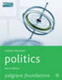 Politikk Pocket tredje utgave av boken med tittelen "Politics" fra Palgrave Macmillan, vist med bokomslag.