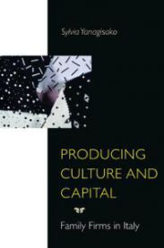 Bokomslag for "Producing Culture and Capital" av Princeton University Press, viser italienske familiebedrifter og kulturelt miljø.