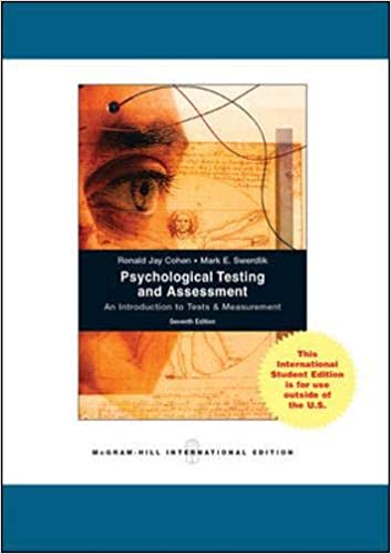 Bokomslag for Psychological Testing and Assessment av McGraw-Hill, en introduksjon til tester og måling innen psykologi.