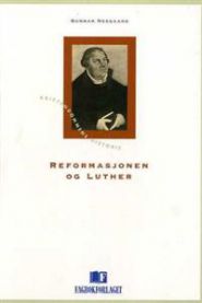 Bilde av boken "Reformasjonen og Luther" av Fagbokforlaget, med omslagsdesign og tittel synlig.