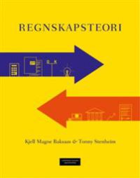 Bilde av Cappelen Damm sin bok om regnskapsteori innen bedriftsøkonomi, med åpen bok og notatark på skrivebordet.