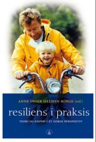 Bilde av boken "Resiliens i praksis" av Gyldendal, med tittel og forside i norsk psykologi.