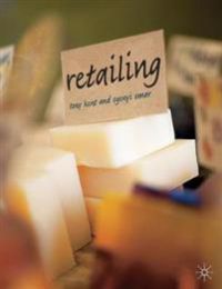 Illustrasjon av en bokside med tittelen "Retailing (Pocket)" om ledelse, utgitt av Palgrave Macmillan.