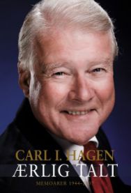 Bokomslag for Ærlig talt, en innbundet biografi utgitt av Cappelen, med bilde av forfatterens memoarer fra 1944 til 2007