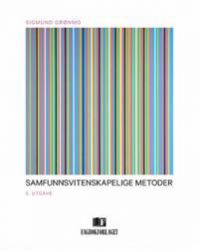 Bokomslag for "Samfunnsvitenskapelige metoder" av Fagbokforlaget, viser en åpen bok med akademisk innhold.