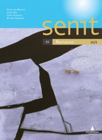 Bilde av Senit Naturfag Vg 1 yrkesfag fra Gyldendal, åpen bok med naturfaglige illustrasjoner og tekst.