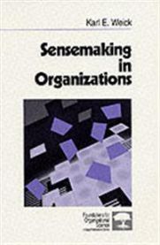 Bokomslag for Sensemaking in Organizations av Sage Publications, pocketutgave om organisasjonspsykologi og forståelse.