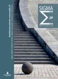 Sigma 2P VGS matteboka fra Gyldendal, illustrasjon av matematikkemner med åpne sider og tydelige diagrammer