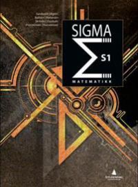 Sigma S1 VGS matematikbok fra Gyldendal, viser åpen side med matematiske formler og diagrammer.