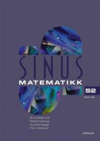 Cappelen Sinus S2 VGS lærebok for matematikk i studiespesialiserende program, vises med åpen side og innhold.