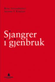 Bilde av gjenbrukbare sjangrer i medievitenskap, utgitt av Gyldendal, viser ulike teksttyper og kategorier innen mediefeltet.