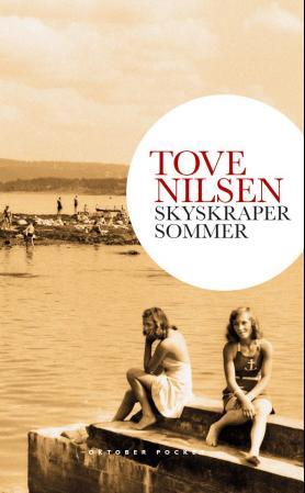 Norsk skjønnlitteratur for voksne, "Skyskrapersommer" pocket av Forlaget Oktober, bokomslag med bylandskap og skyskrapere.